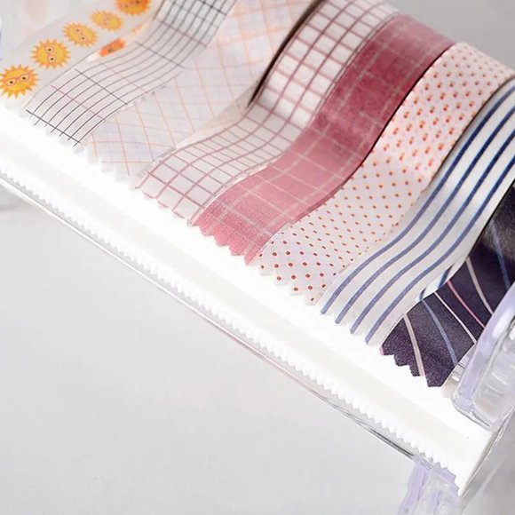 NEW Washi Tape Holder, Stackable Multi Tape Dispenser Cutter - Clear Transparent - Picture 6 of 6